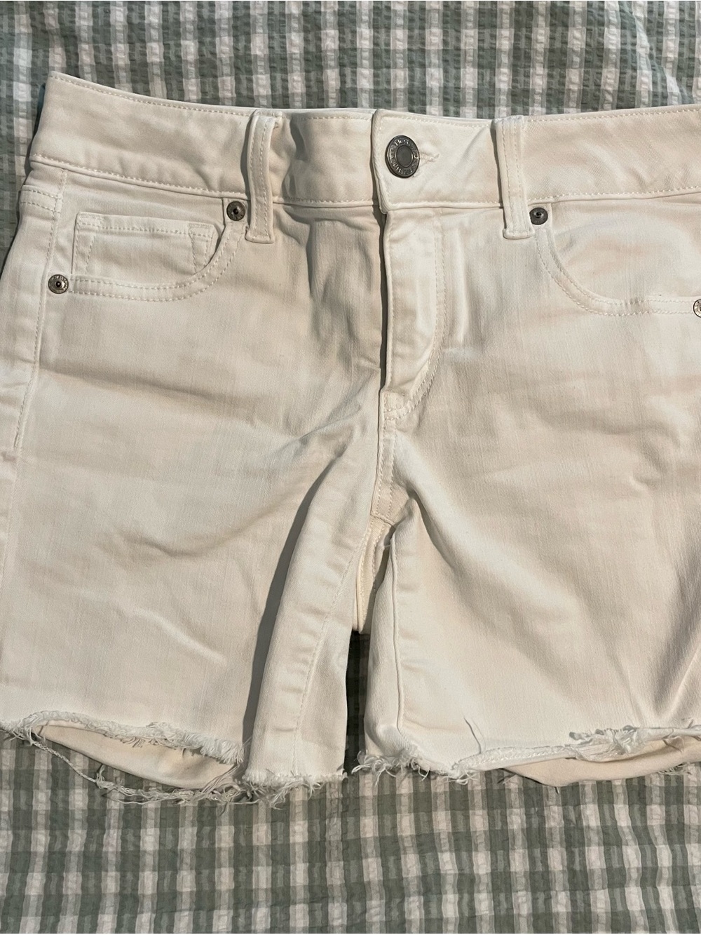 American Eagle Outfitters White Denim Cutoff Shorts
